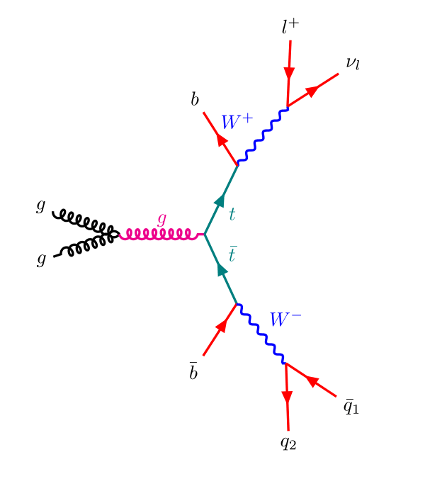 lepton+jets Feynman diagram